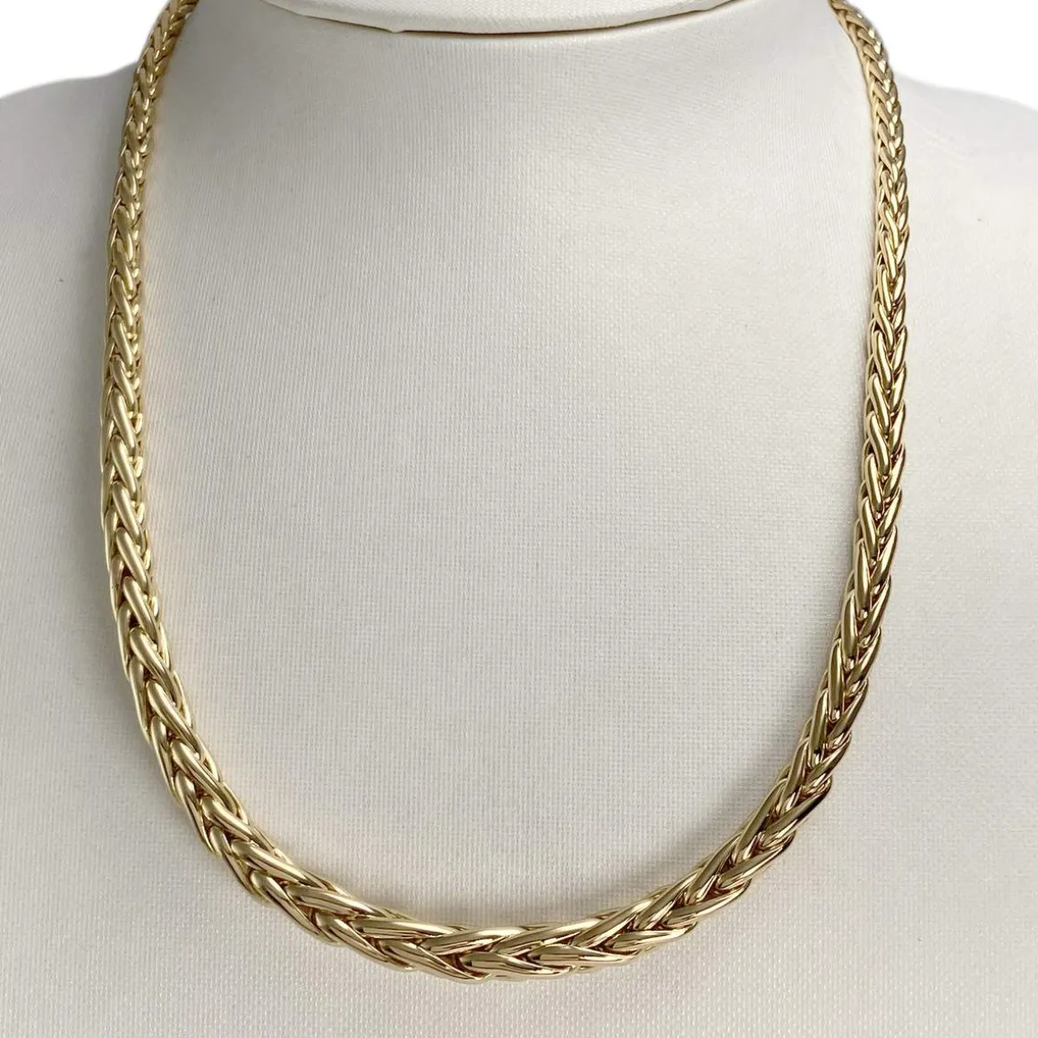 Collier d'occasion or 750 jaune maille palmier 50cm