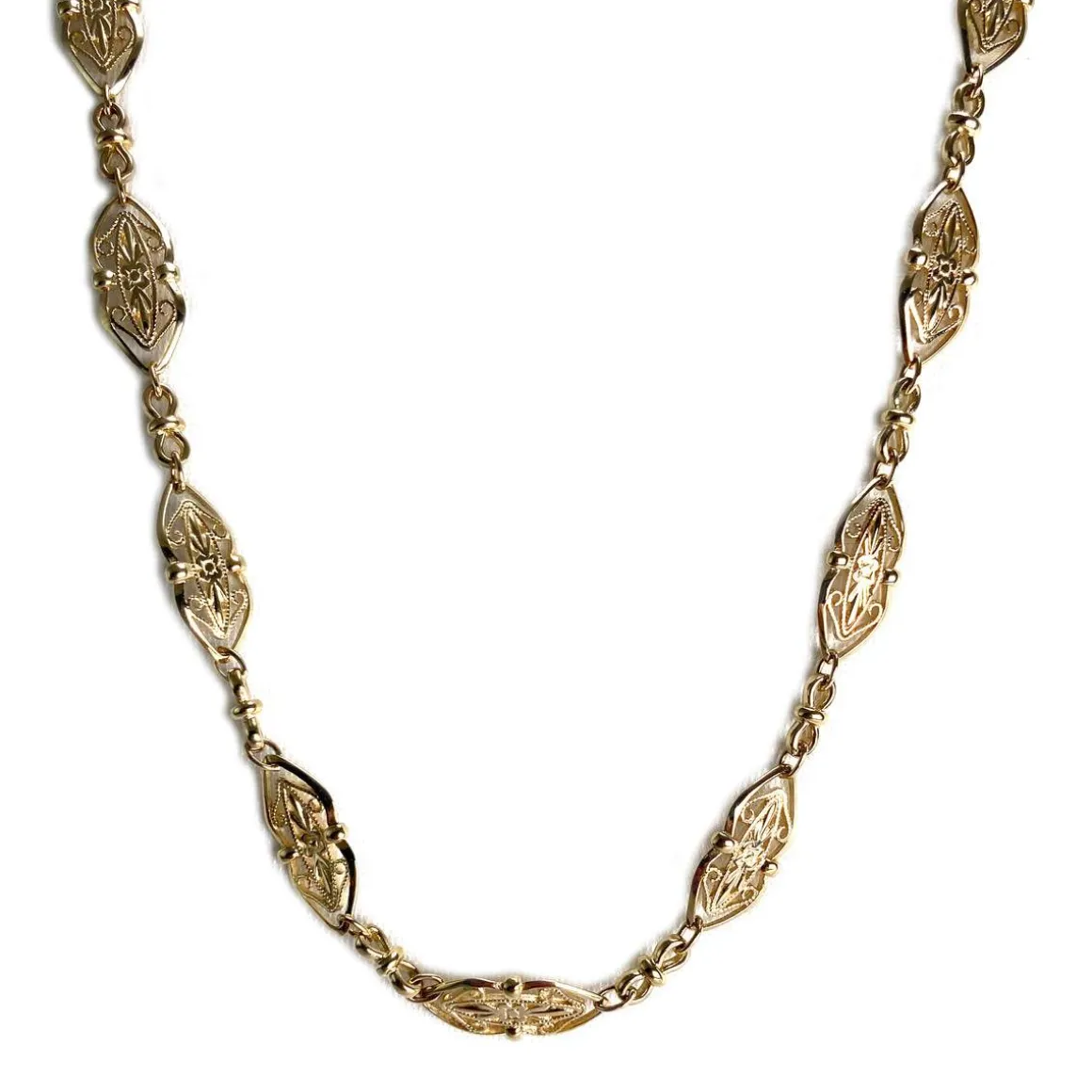 Collier d'occasion or 750 jaune maille fantaisie 60cm