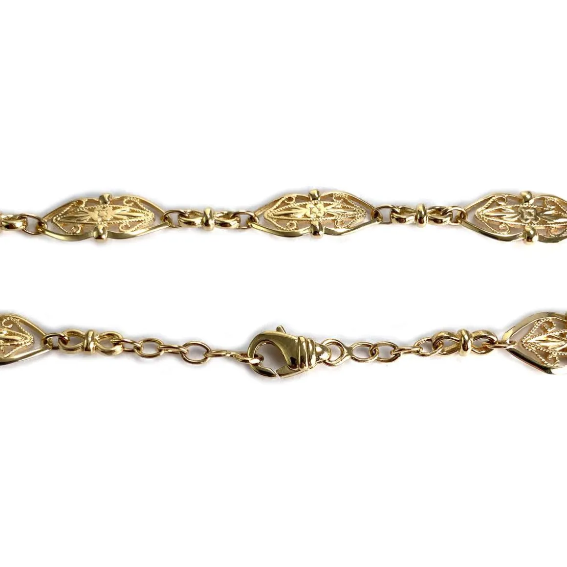 Collier d'occasion or 750 jaune maille fantaisie 60cm