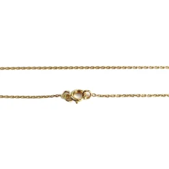 Collier d'occasion or 750 jaune maille forçat rubis 40cm