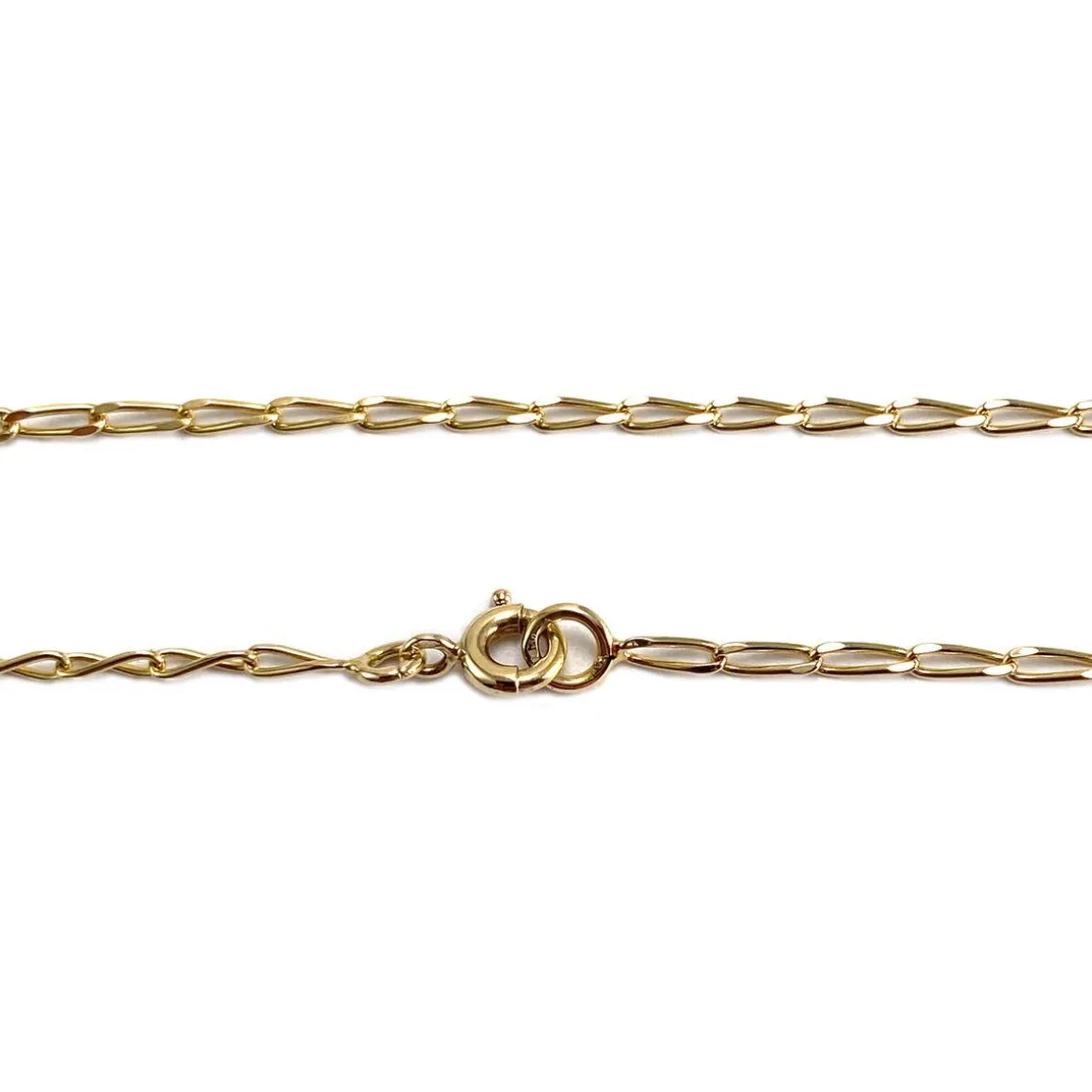 Collier d'occasion or 750 jaune maille cheval saphir