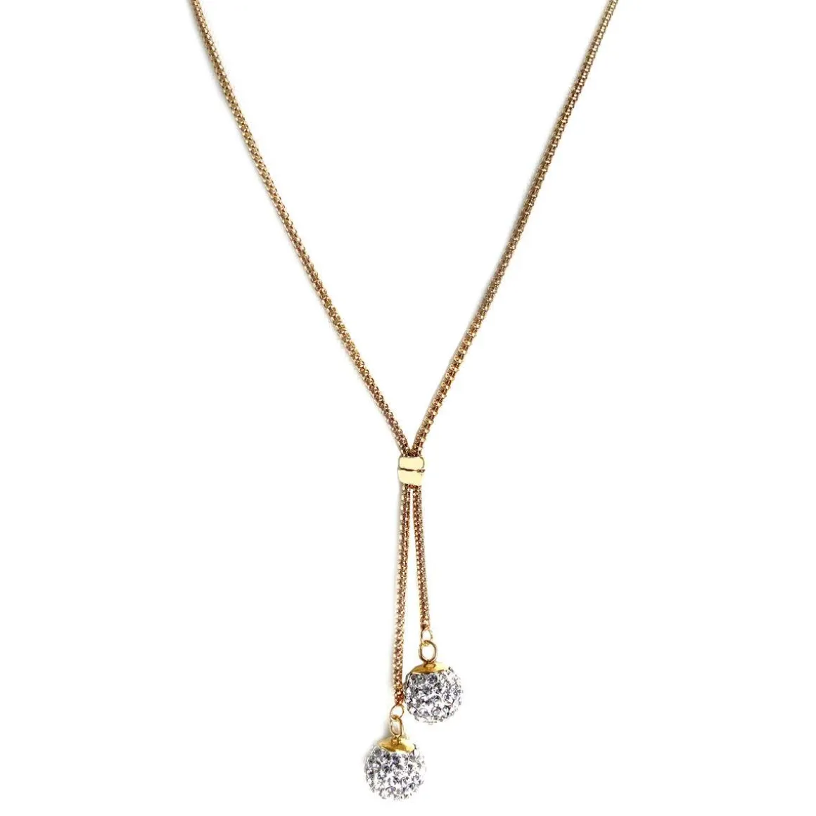 Collier d'occasion or 375 jaune maille fantaisie pierres synthetiques 44 cm