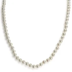 Collier d'occasion or 750 jaune maille perles, perles de culture