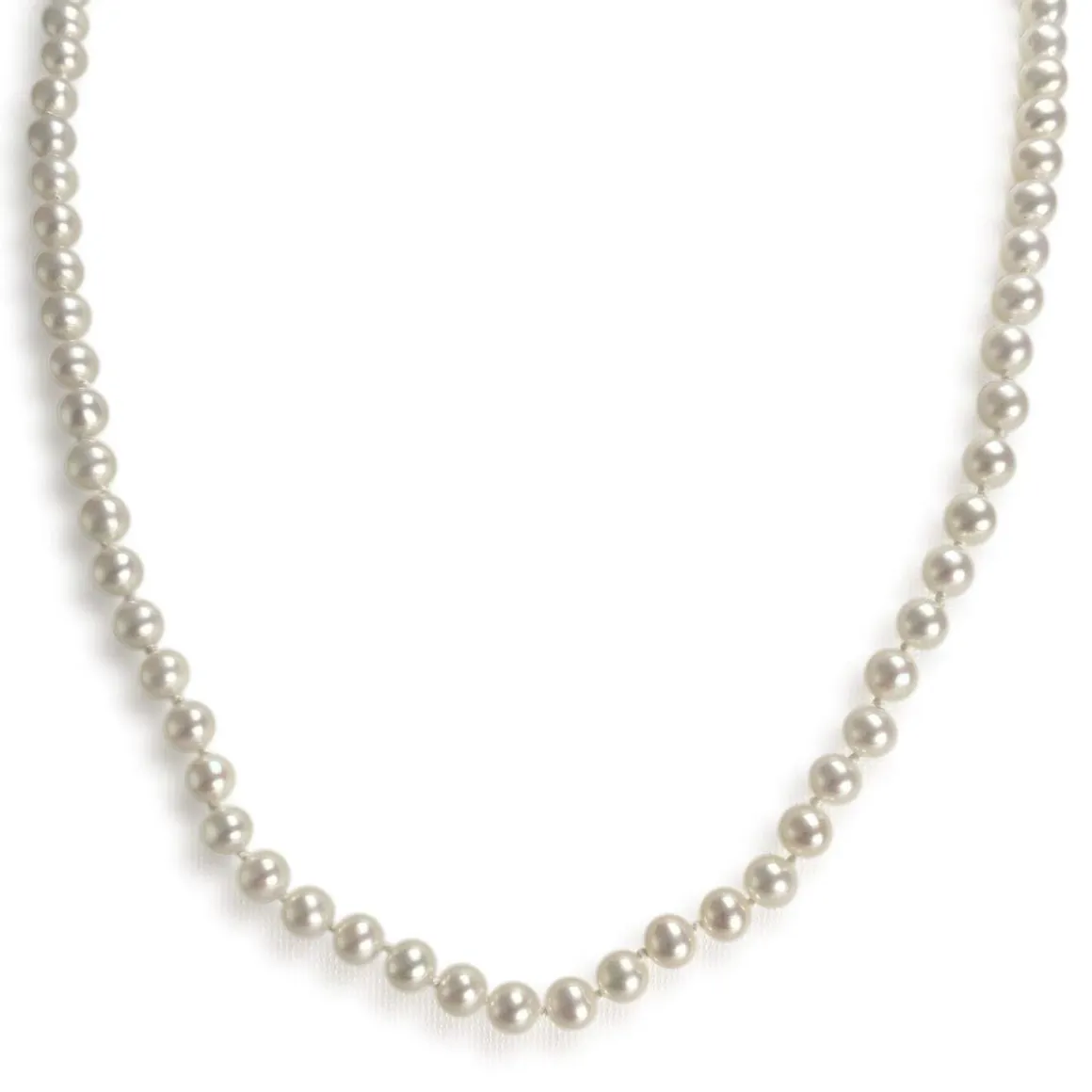 Collier d'occasion or 750 jaune maille perles, perles de culture
