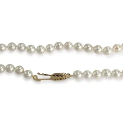 Collier d'occasion or 750 jaune maille perles, perles de culture
