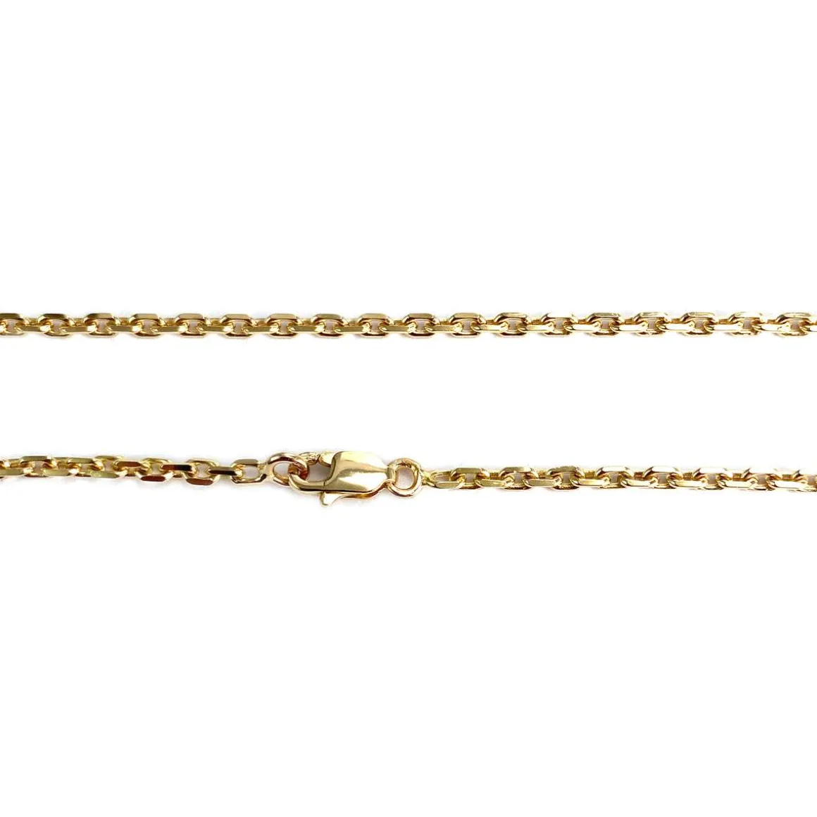 Collier d'occasion or 750 jaune maille forçat saphirs perles de culture