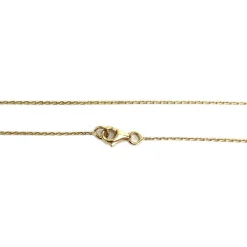Collier d'occasion or 750 jaune maille forçat, zirconias