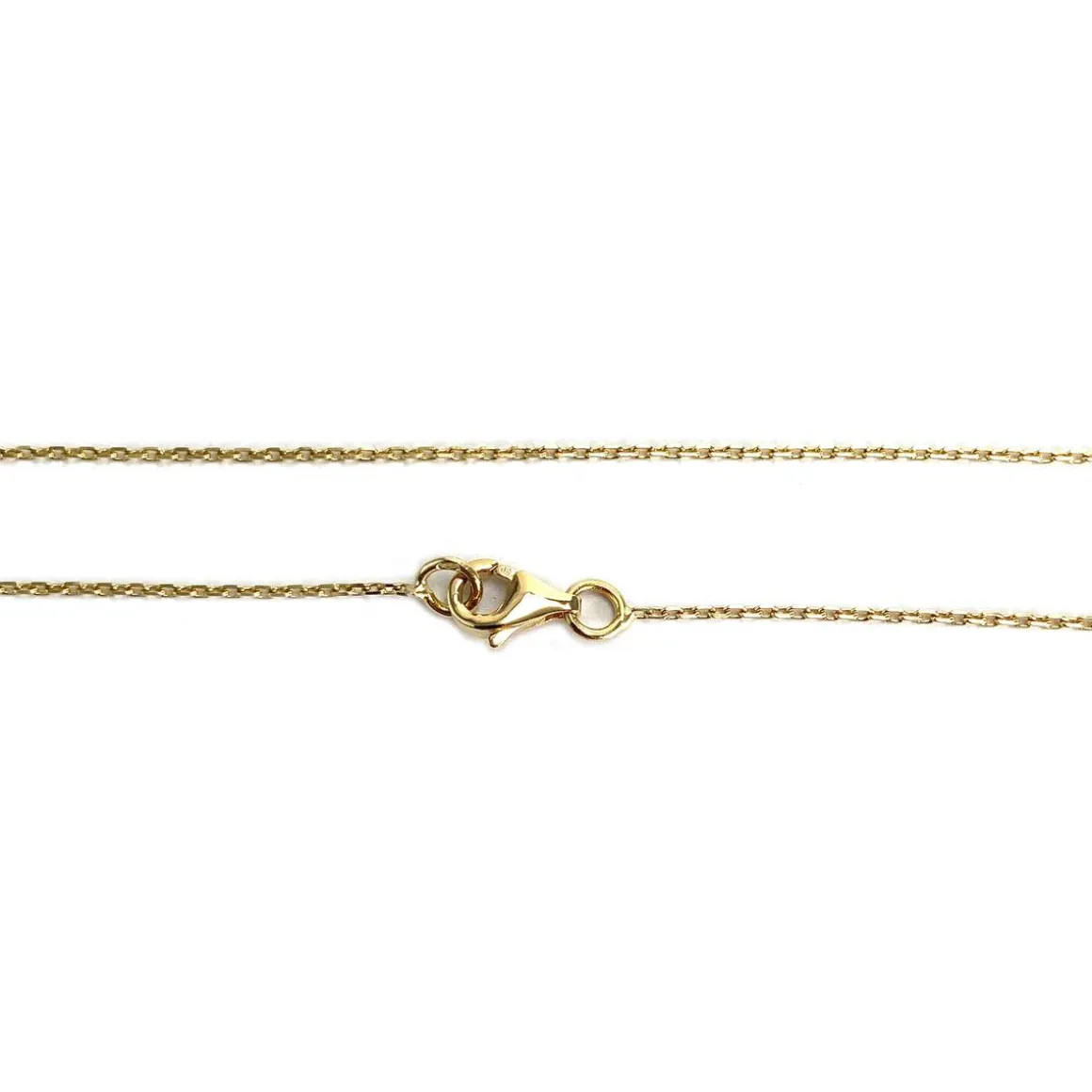 Collier d'occasion or 750 jaune maille forçat, zirconias