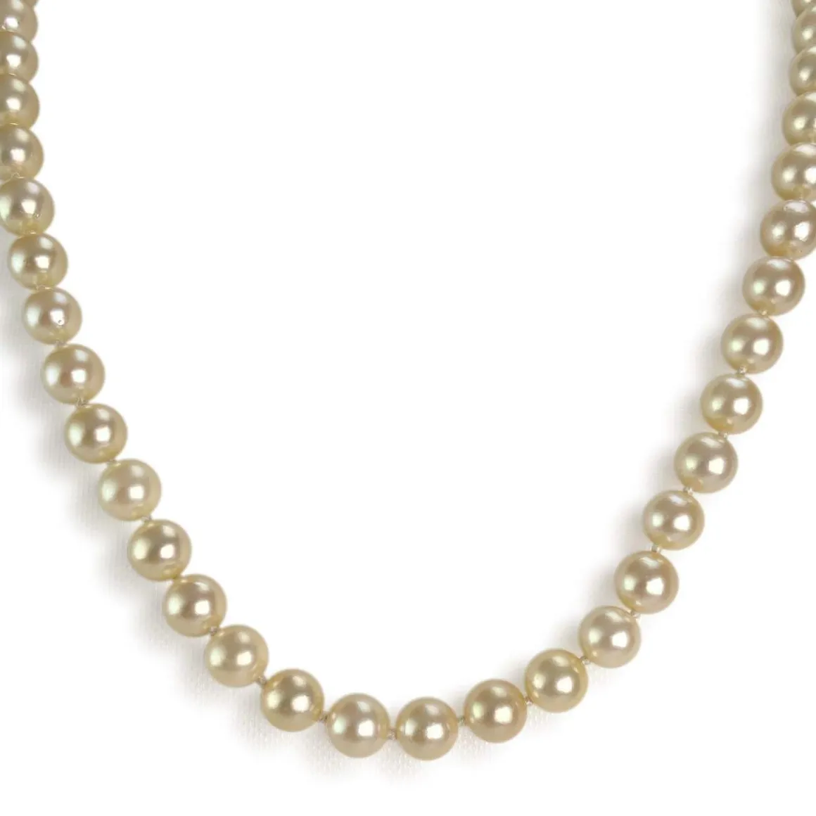 Collier d'occasion or 750 jaune perles de culture du Japon