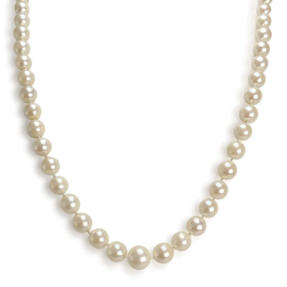 Collier d'occasion or 750 jaune perle de culture d'Akoya