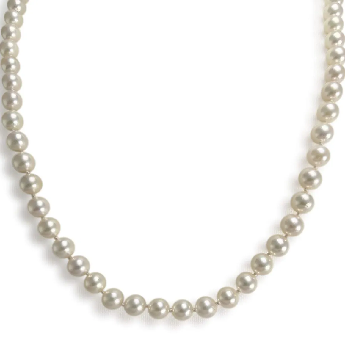 Collier d'occasion or 750 jaune perle de culture du japon 50cm