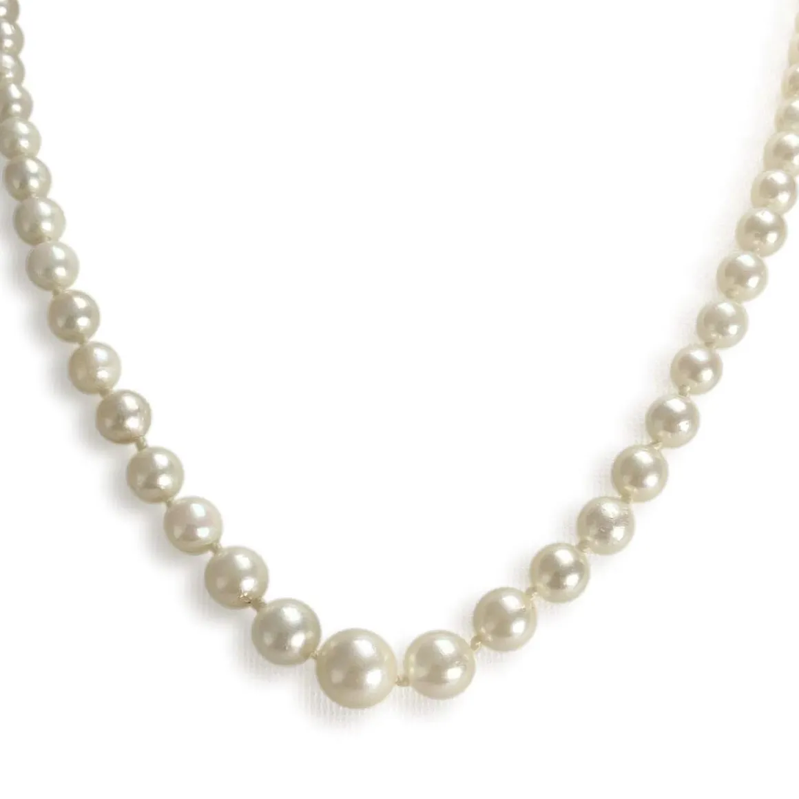 Collier d'occasion or 750 jaune perle de culture du japon