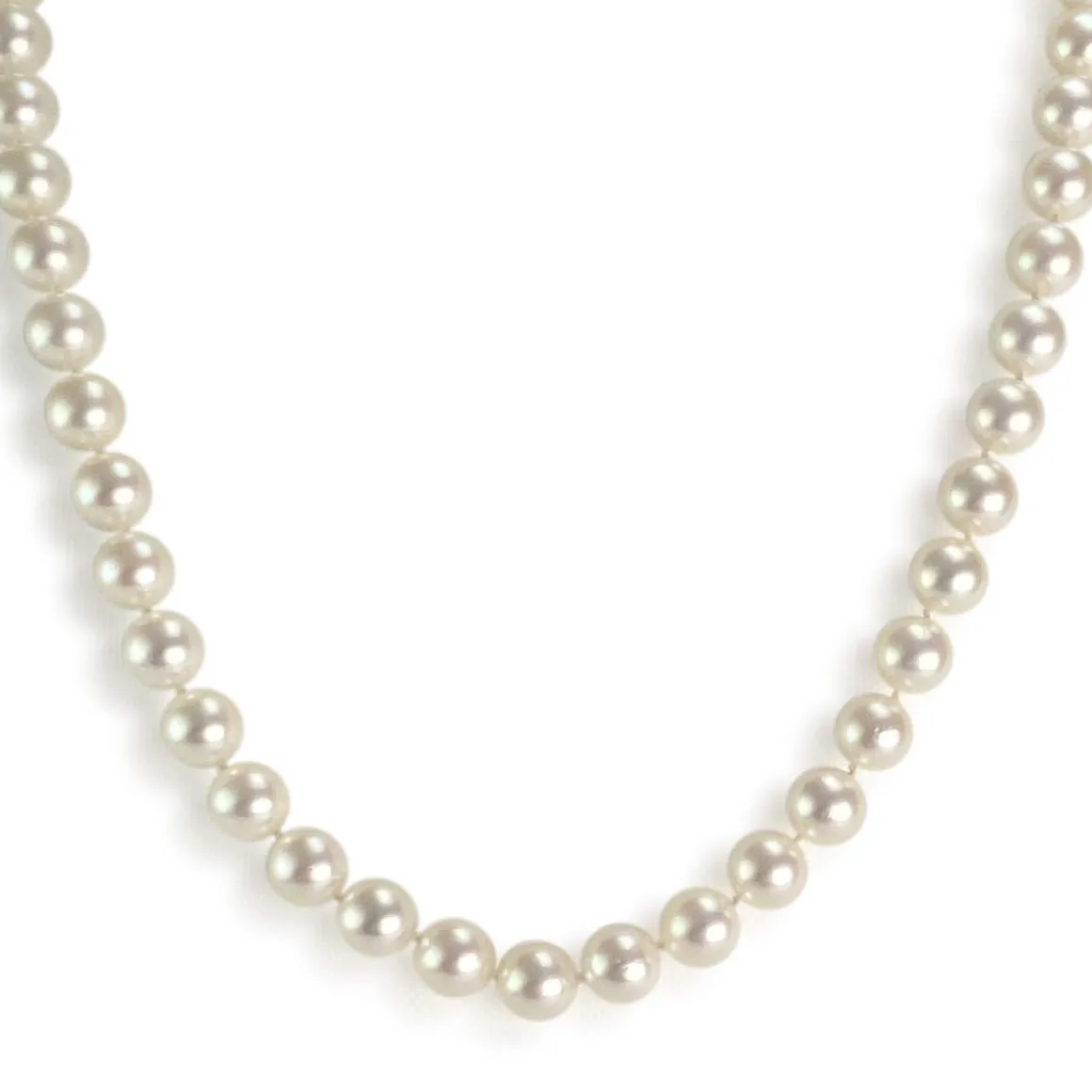 Collier d'occasion or 750 jaune perles de culture AKOYA