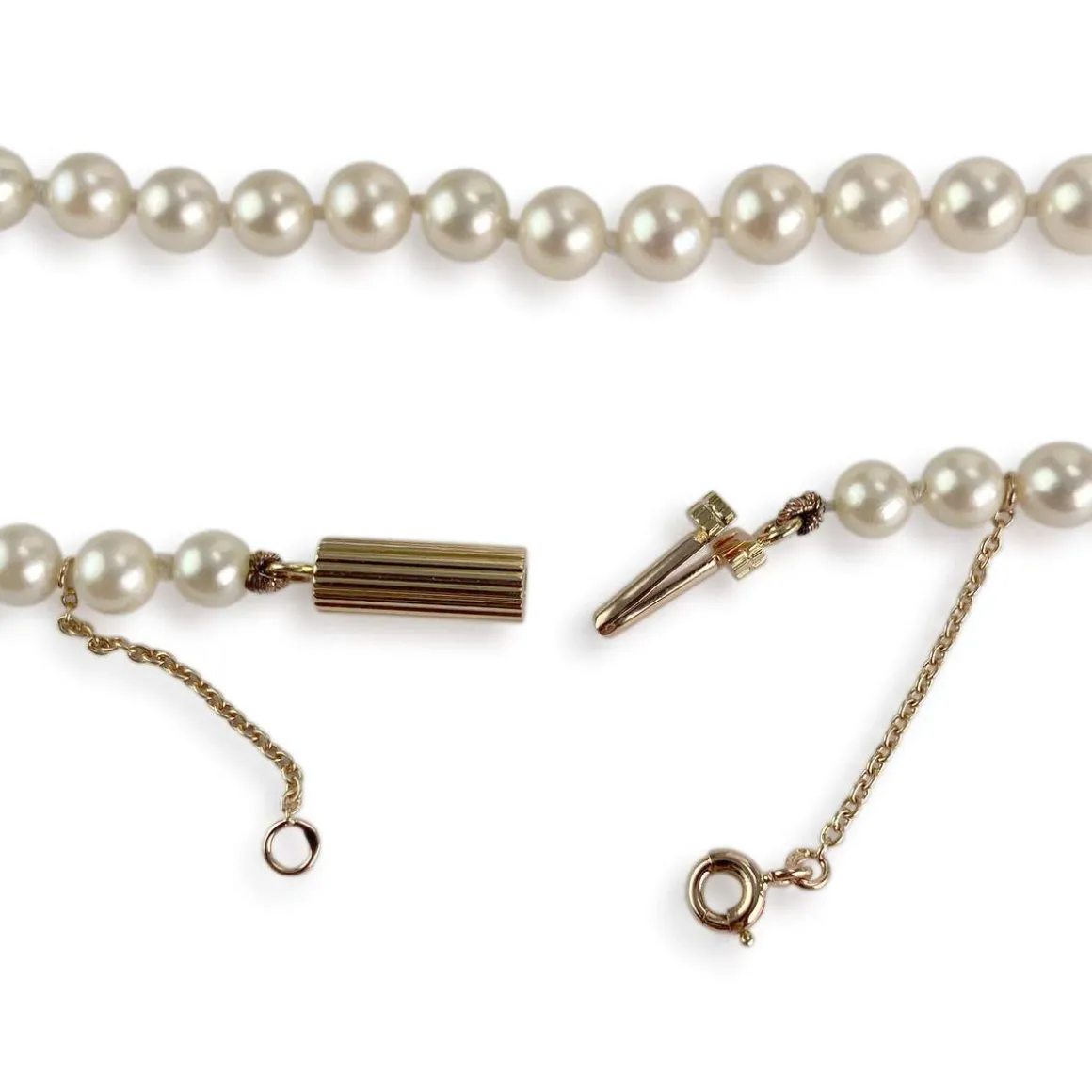 Collier d'occasion or 750 jaune perles de culture