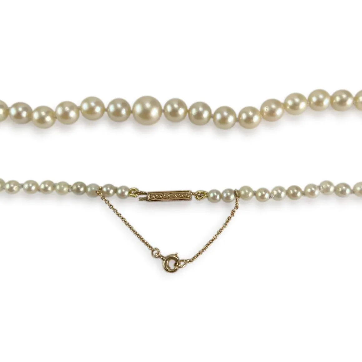 Collier d'occasion or 750 jaune perle de culture