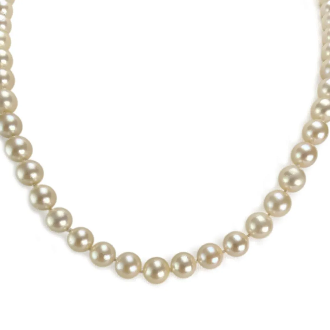 Collier d'occasion or 750 jaune perle de culture du japon
