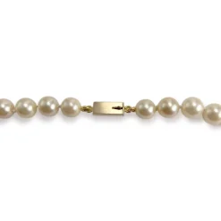 Collier d'occasion or 750 jaune perle de culture d'Akoya