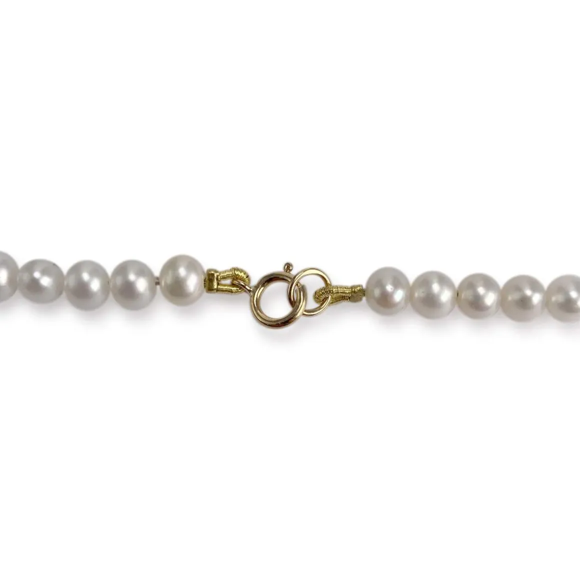 Collier d'occasion or 750 jaune perles de culture