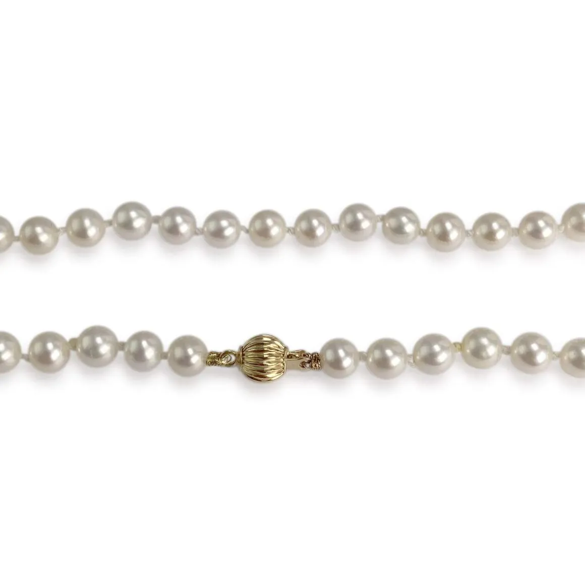 Collier d'occasion or 750 jaune perle de culture