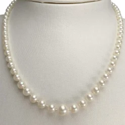 Collier d'occasion or 750 jaune perle de culture 42cm
