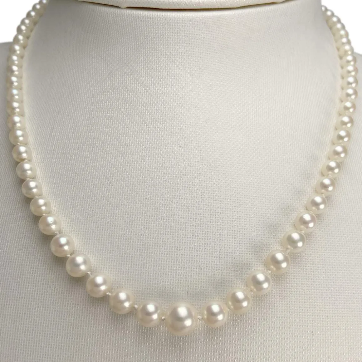 Collier d'occasion or 750 jaune perle de culture 42cm