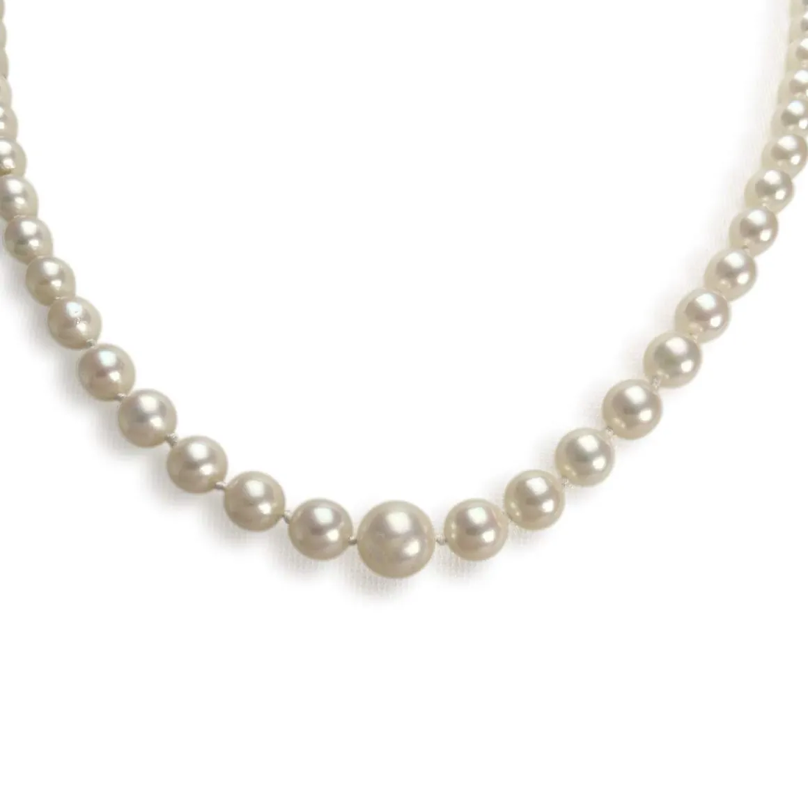 Collier d'occasion or 750 jaune perle de culture 42cm