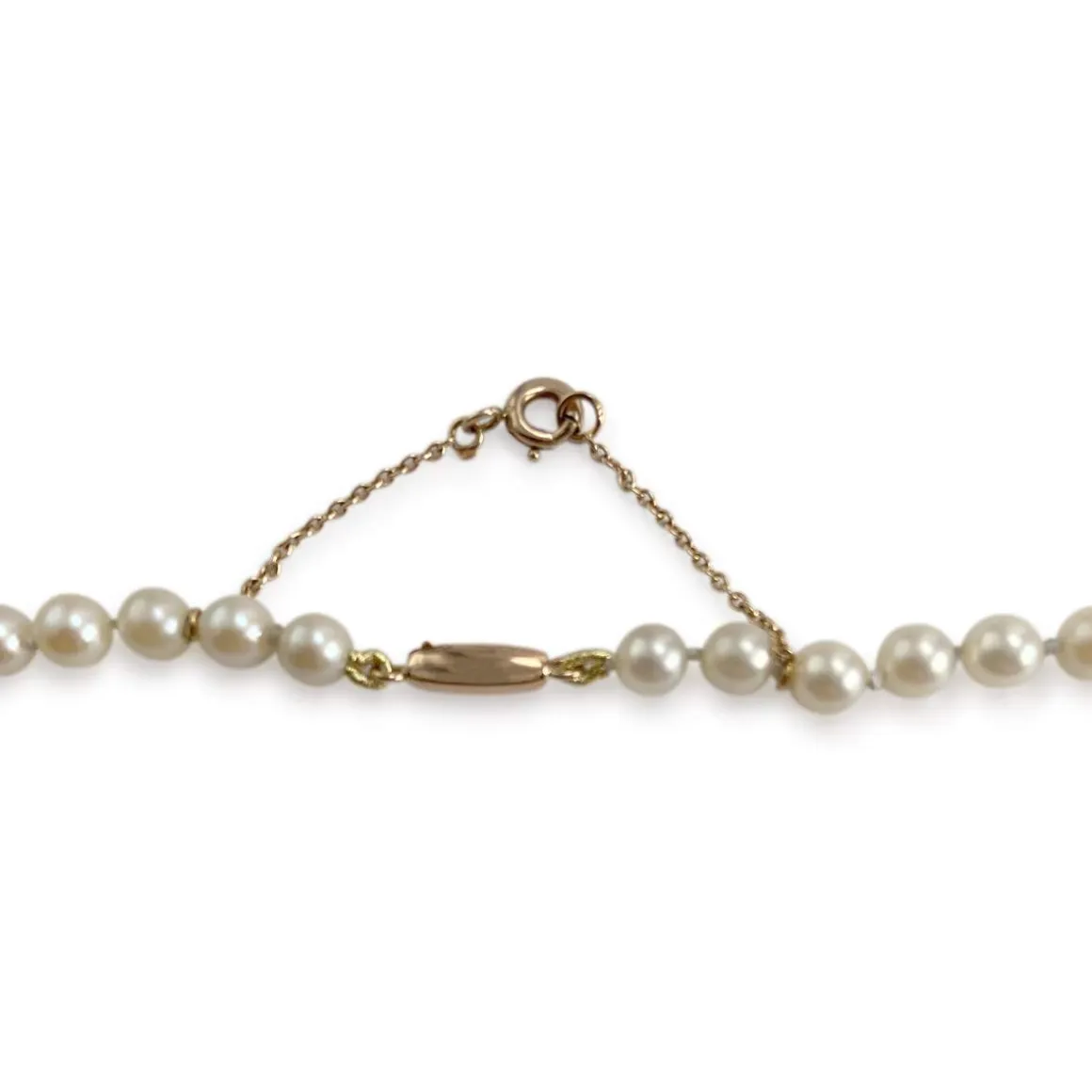 Collier d'occasion or 750 jaune perle de culture 42cm