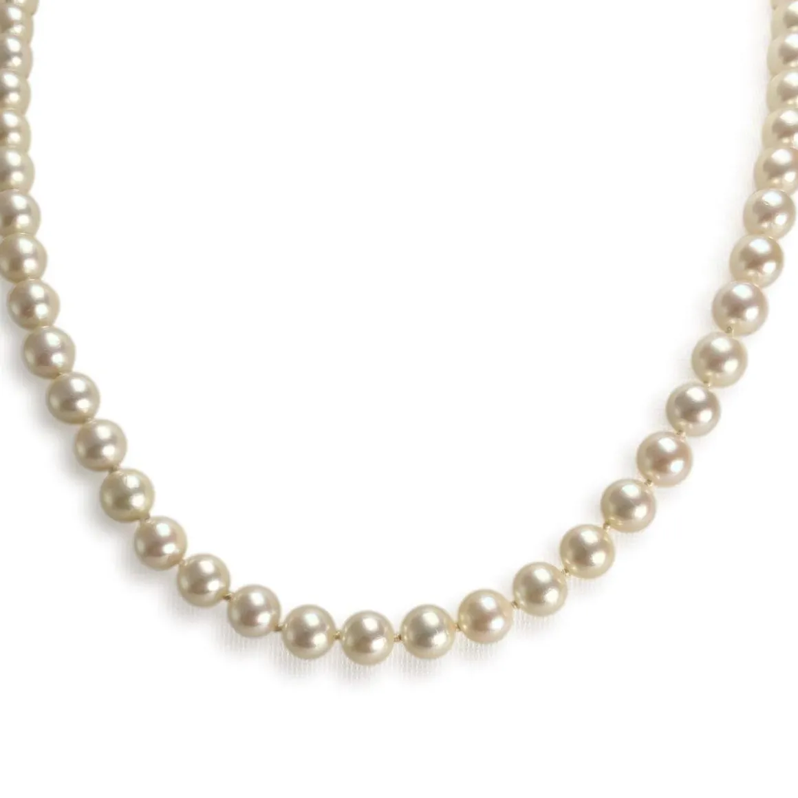 Collier d'occasion or 750 jaune perle de culture 46cm