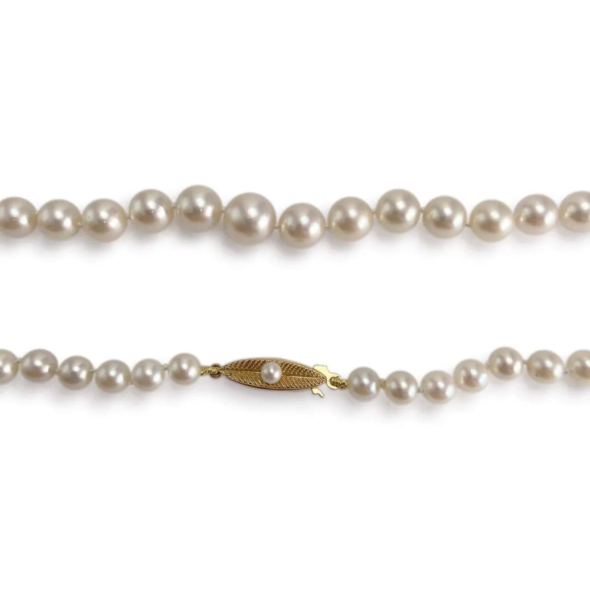 Collier d'occasion or 750 jaune perles de culture