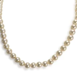 Collier d'occasion or 750 jaune perle de culture du japon