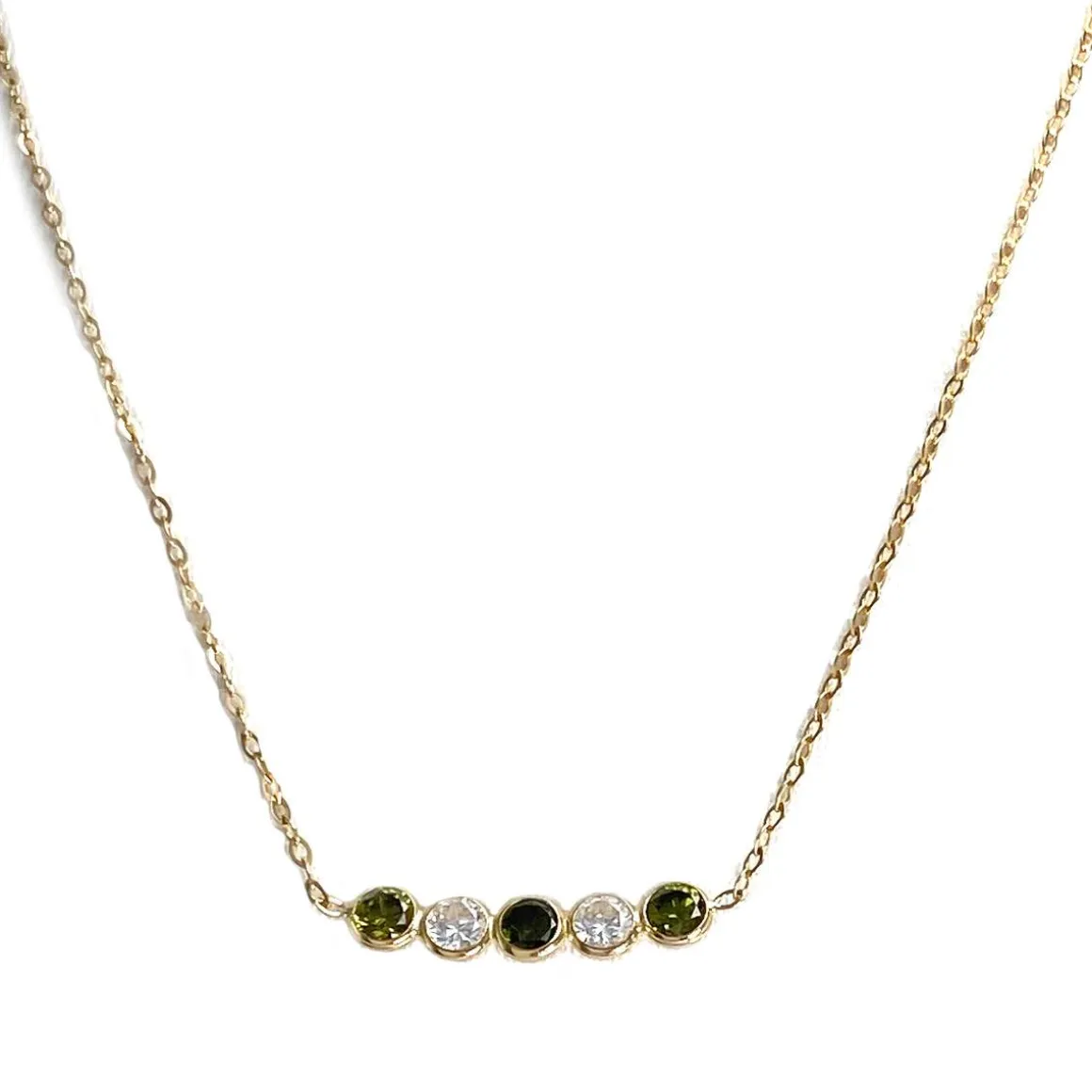 Collier d'occasion or 750 jaune zirconias
