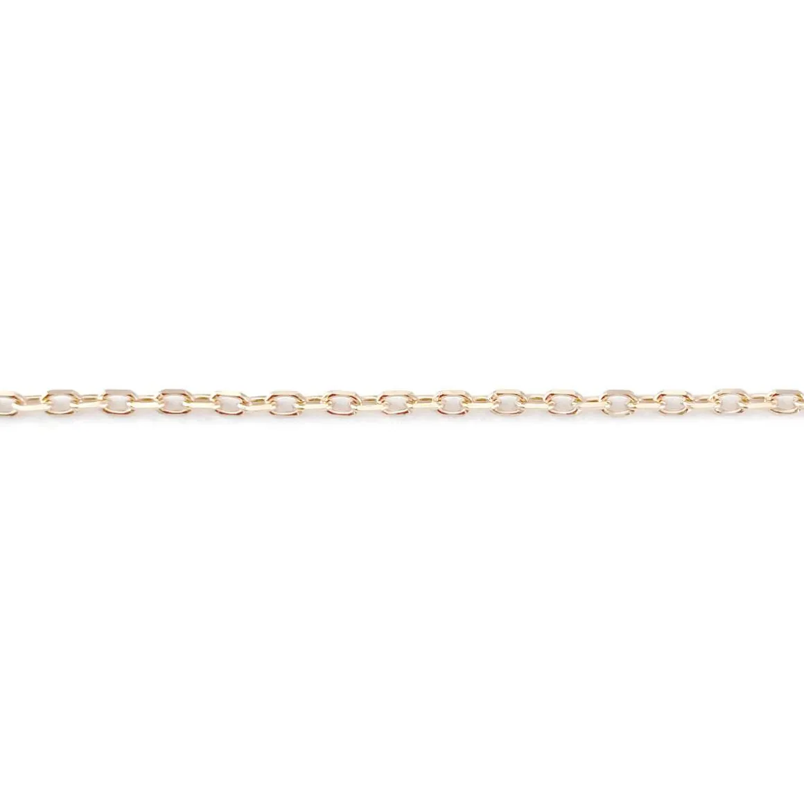 Collier d'occasion or 750 rose quartz fumé 42 cm