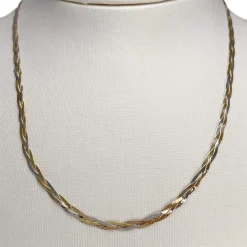 Collier d'occasion 3 ors 750 maille serpent tressée