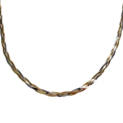 Collier d'occasion 3 ors 750 maille serpent tressée