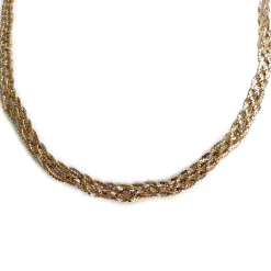 Collier d'occasion 3 ors 750  maille torsadee 46cm