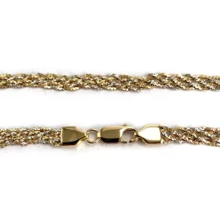 Collier d'occasion 3 ors 750  maille torsadee 46cm