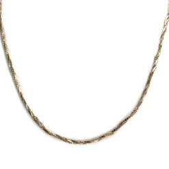 Collier d'occasion 3 ors 750, maille torsadée, 47 cm