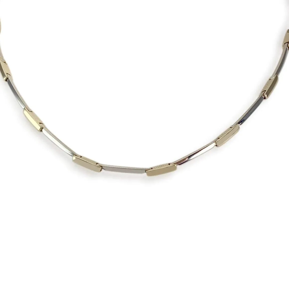 Collier d'occasion 2 ors 750 maille fantaisie