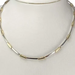 Collier d'occasion 2 ors 750 maille fantaisie
