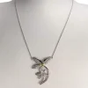 Collier d'occasion 2 ors 750 maille forçat diamants 44.5cm