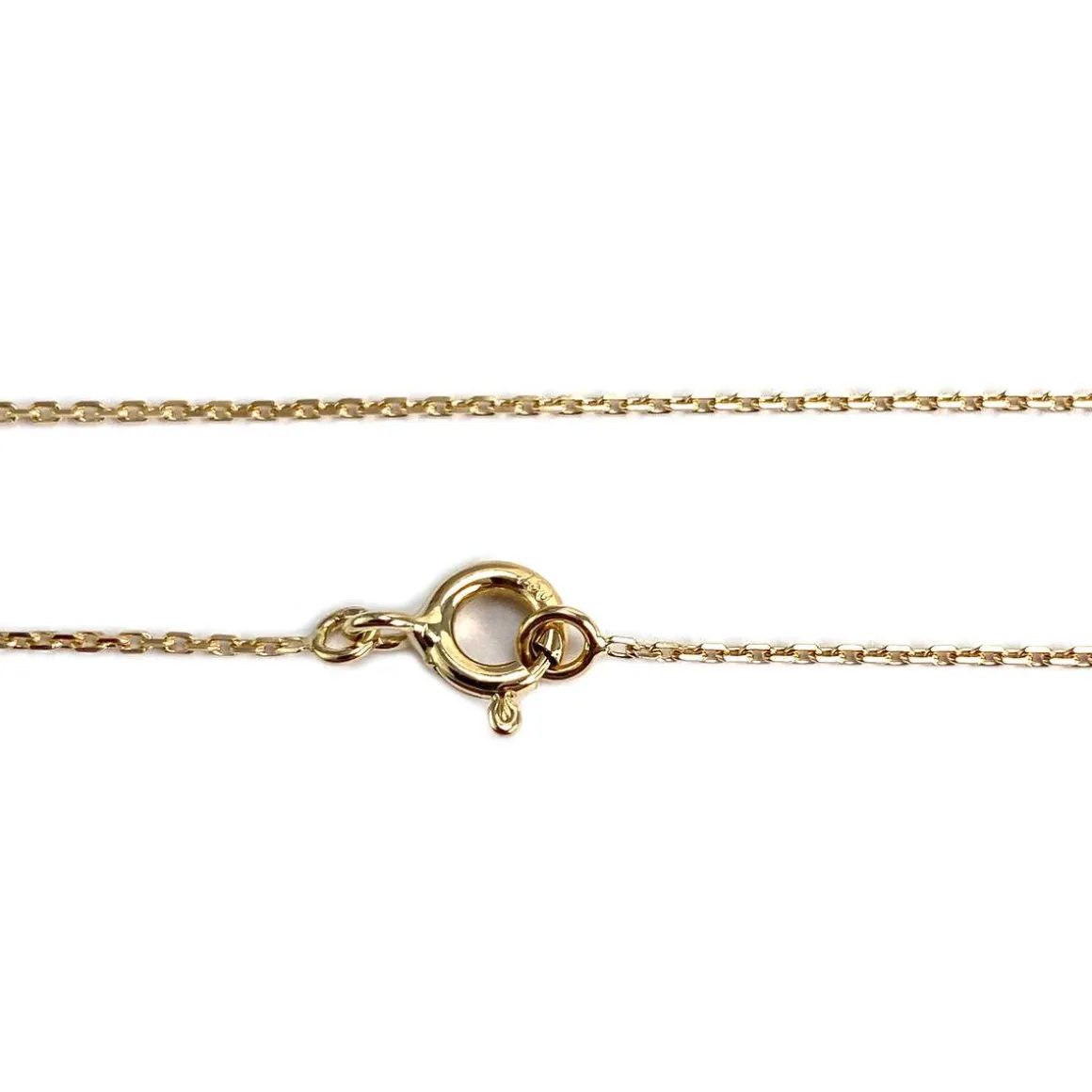 Collier d'occasion or 750 2 tons maille forçat rubis diamants