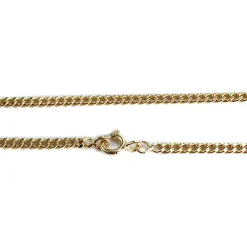 Collier d'occasion or 750 2 tons maille gourmette diamants 43cm