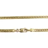 Collier d'occasion  or 750 2 tons maille anglaise diamants saphir
