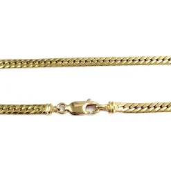 Collier d'occasion or 750 2 tons maille anglaise diamants saphir