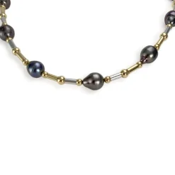 Collier d'occasion or 750 2 tons perle de tahiti