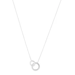 Collier en argent 925 disques entrelacés personnalisables 45 cm