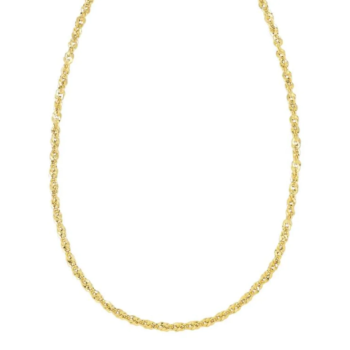 COLLIER en or jaune 375 maille torsadée 45cm