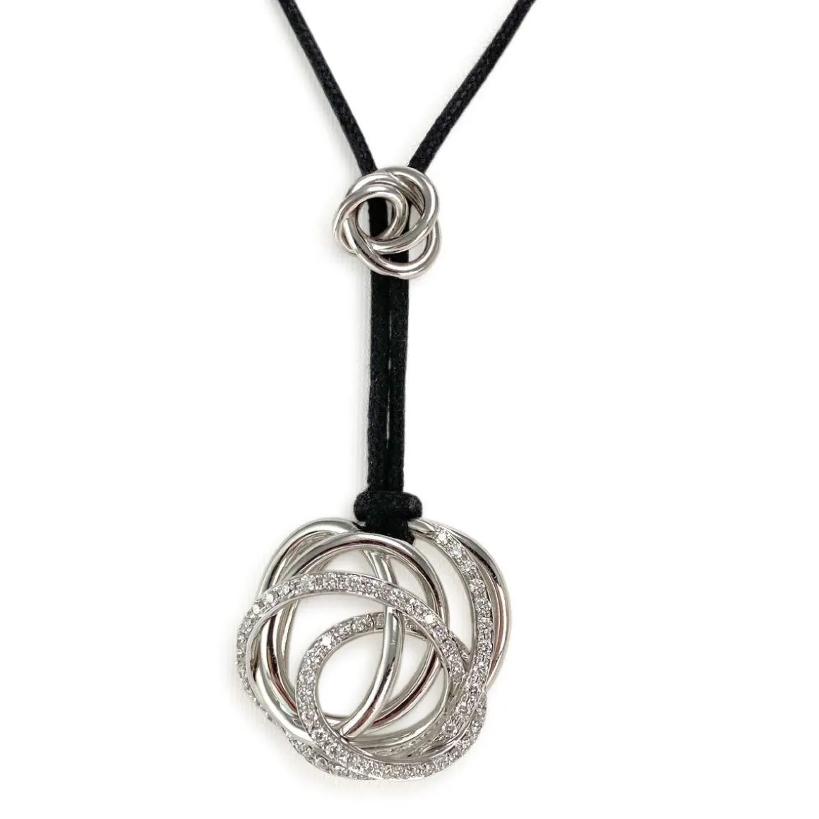 Collier Grisogono d'occasion en or blanc 750, diamants