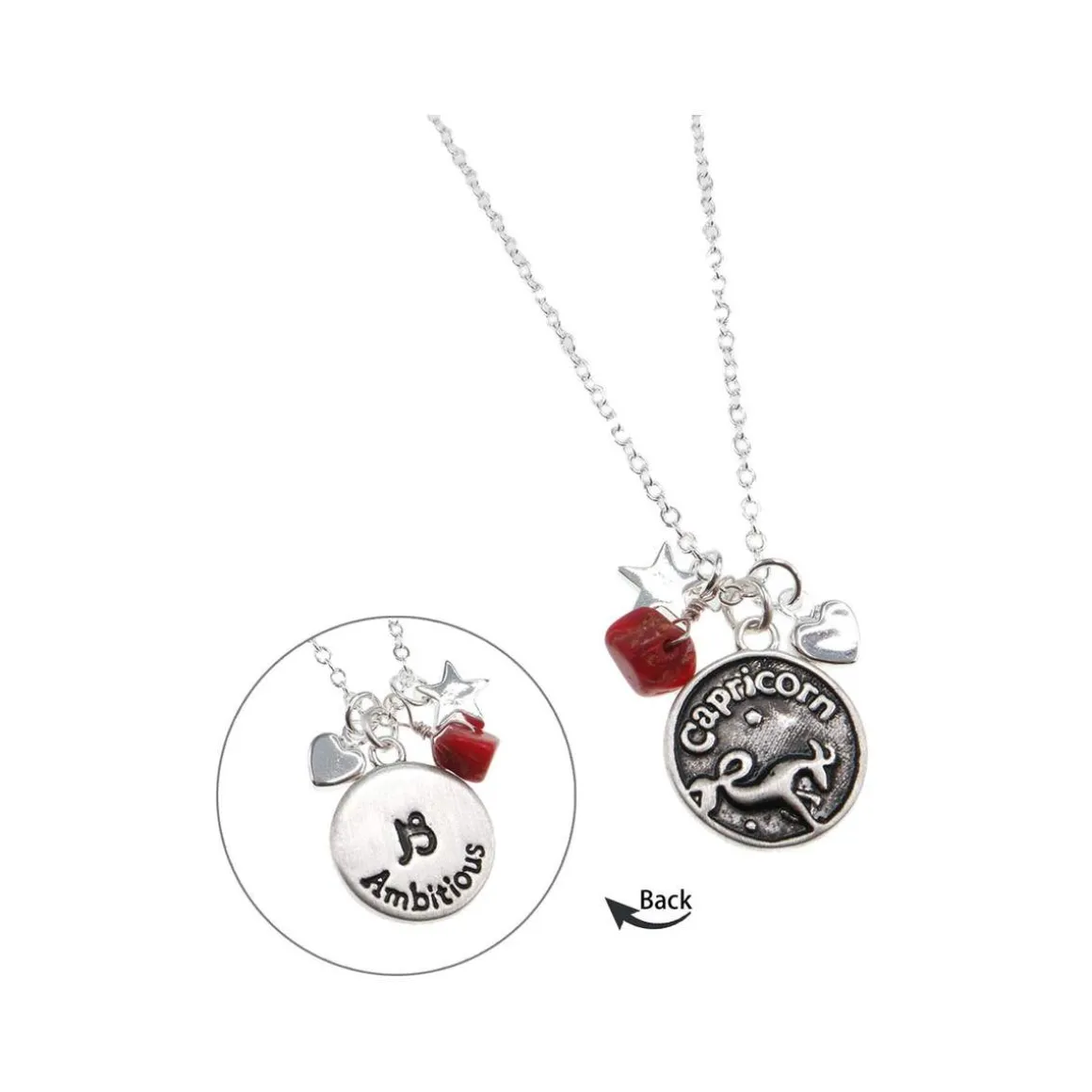 Collier laiton rhodié capricorne