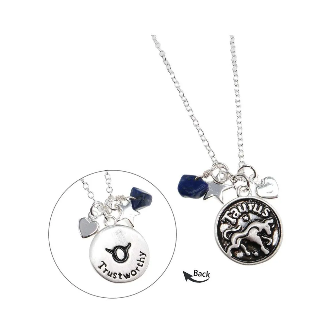 Collier laiton rhodié taureau